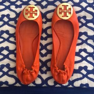 Orange Tory butch flats